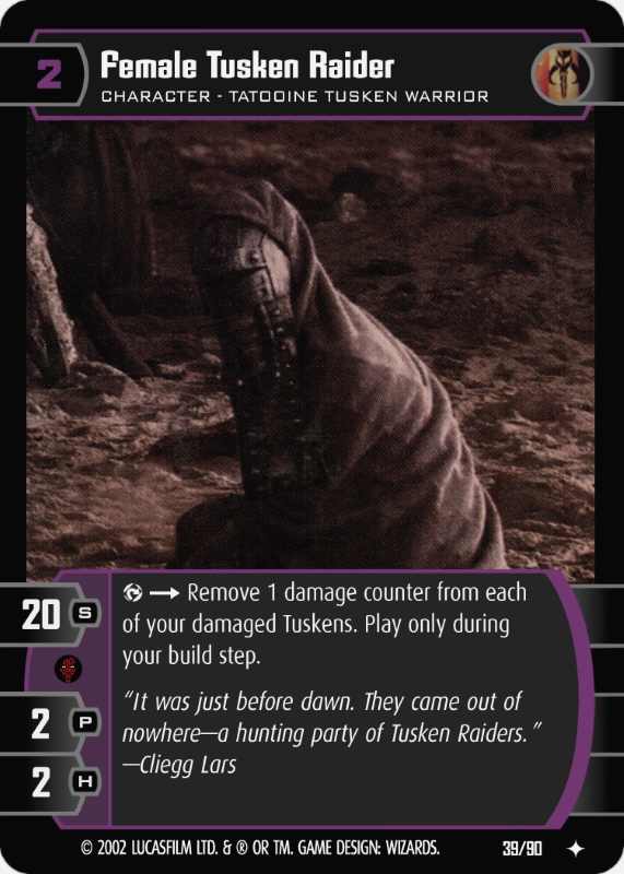 Female Tusken Raider Card - Star Wars Trading Card Game