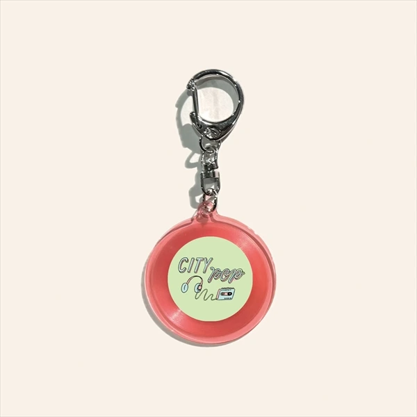 ROCK ミュージックキーホルダー レコード型/MUSIC OMIYAGE｜GOODS