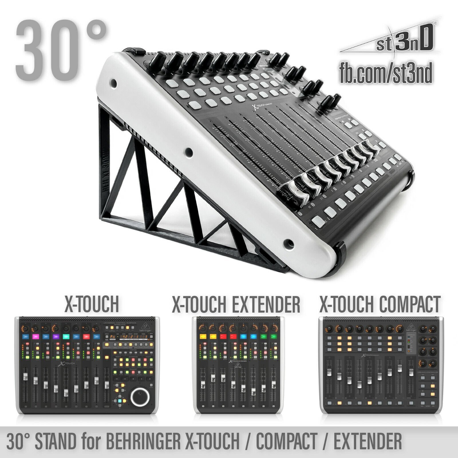 STAND for BEHRINGER X-TOUCH / COMPACT / EXTENDER - 30° - Synth