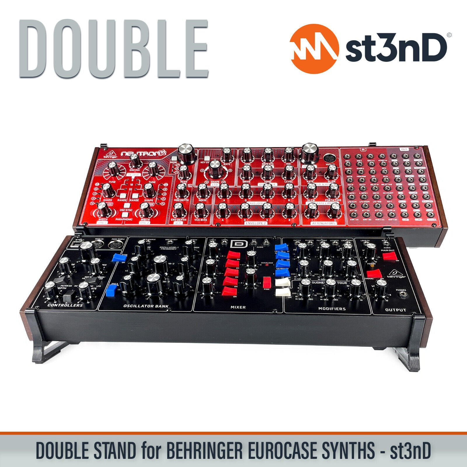 DOUBLE STAND for BEHRINGER 70HP/80HP EURORACK CASE SYNTHS - Synth