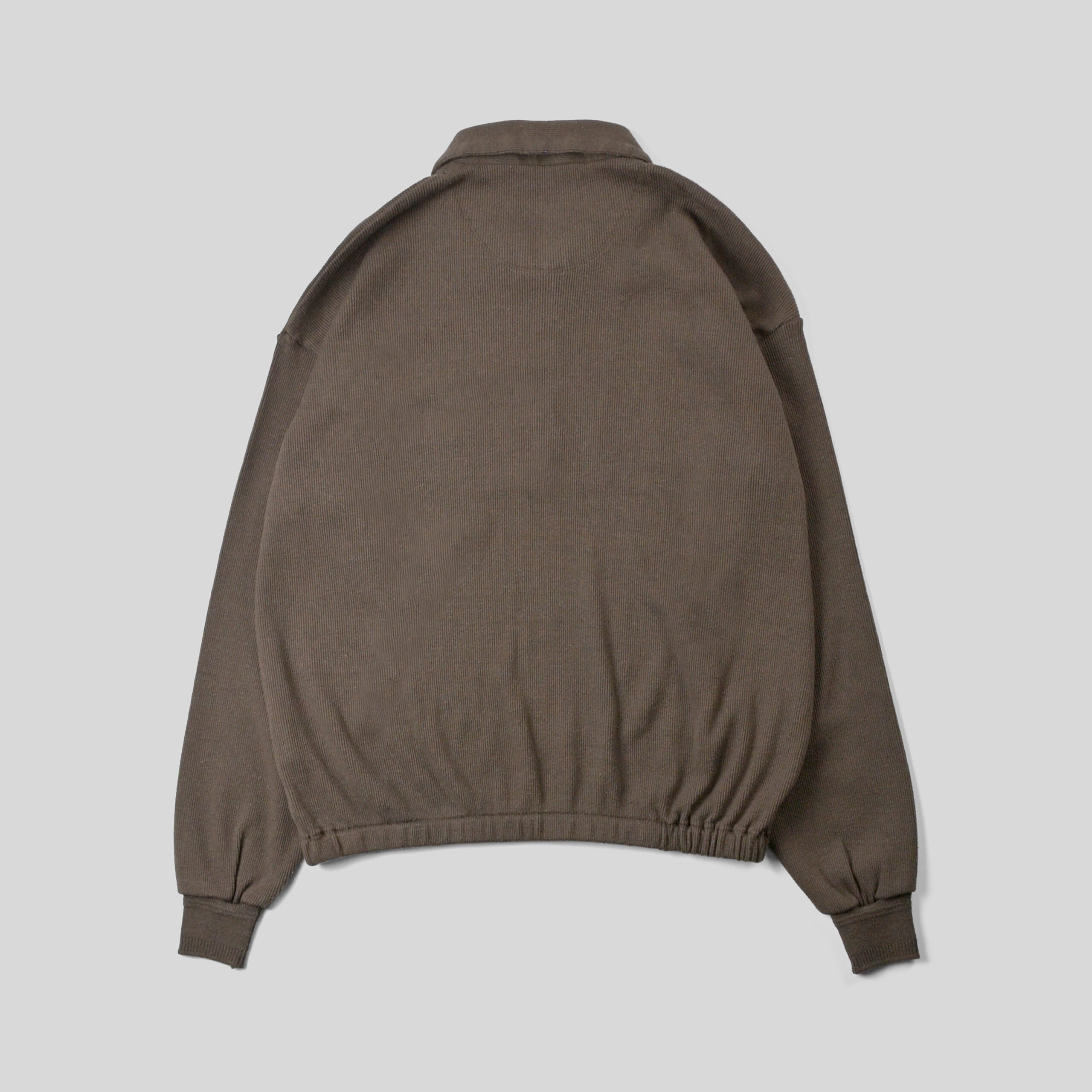 OLD JOE｜QUATER ZIP SILK NEP RIBED SHIRTS- STOTELA clothing store