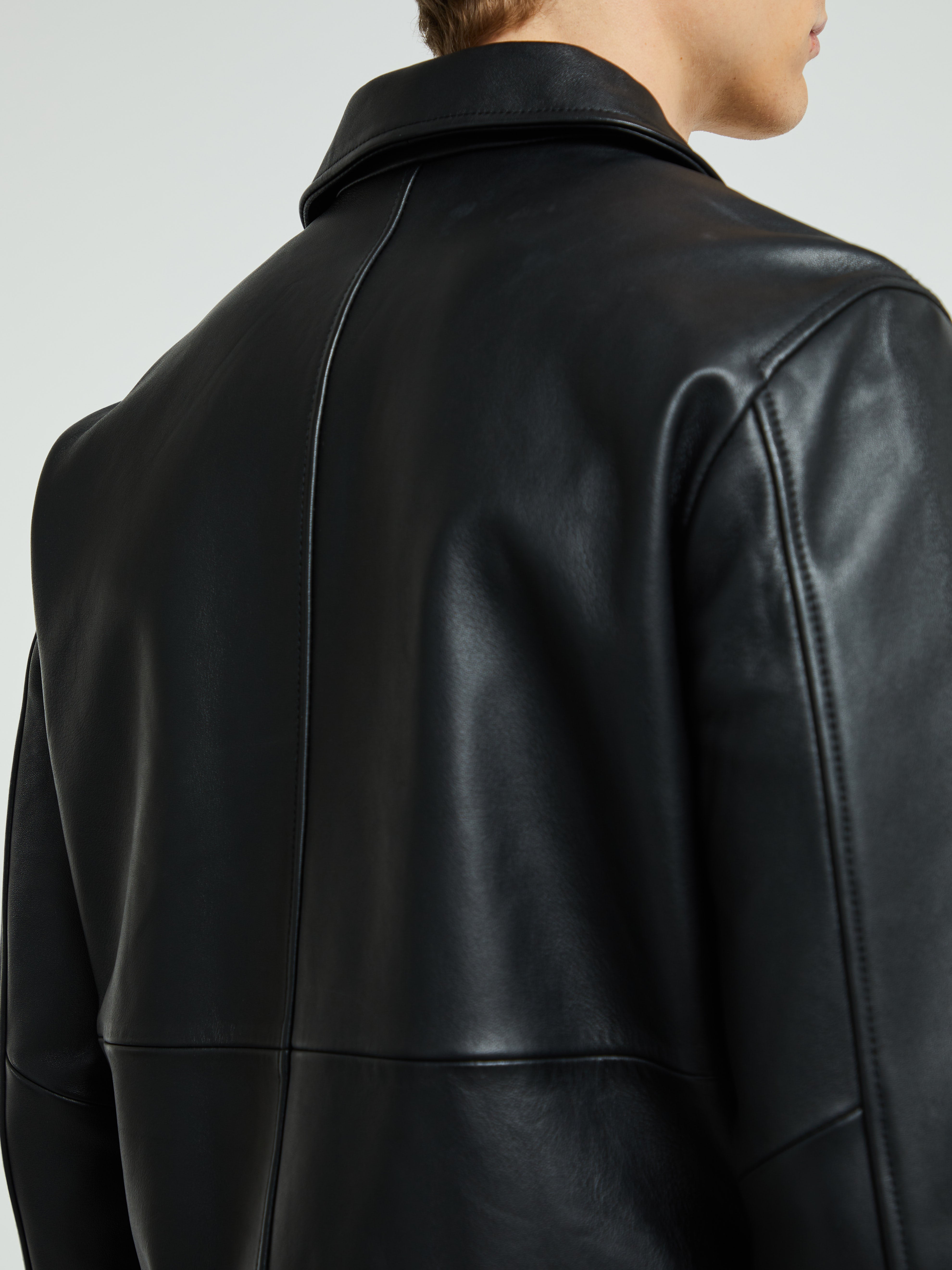 Sunflower - Short Leather Jacket in Black – Stoy