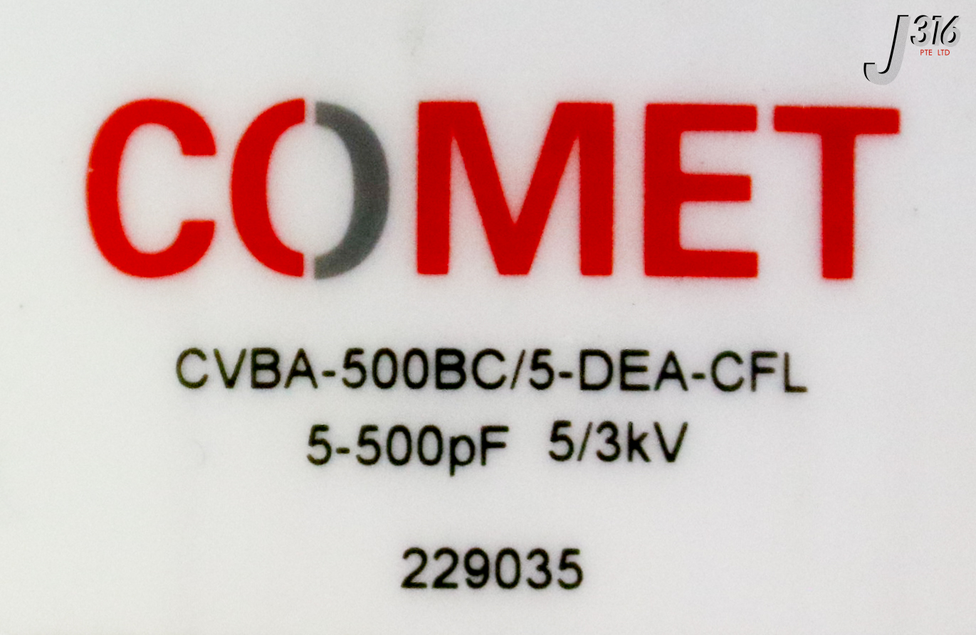 35177 COMET VARIABLE VACUUM CAPACITOR, 5-500PF 5/3KV CVBA-500BC/5