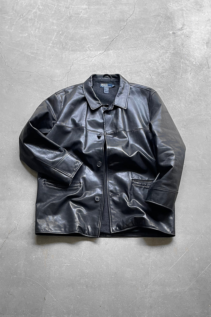 POLO BY RALPH LAUREN | 90'S LEATHER CAR COAT – STOCK ORIGINALS