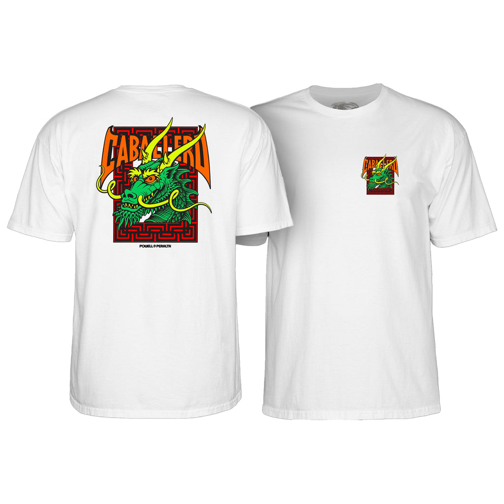POWELL PERALTA CABALLERO STREET DRAGON WHITE T-SHIRTS 【 パウエル