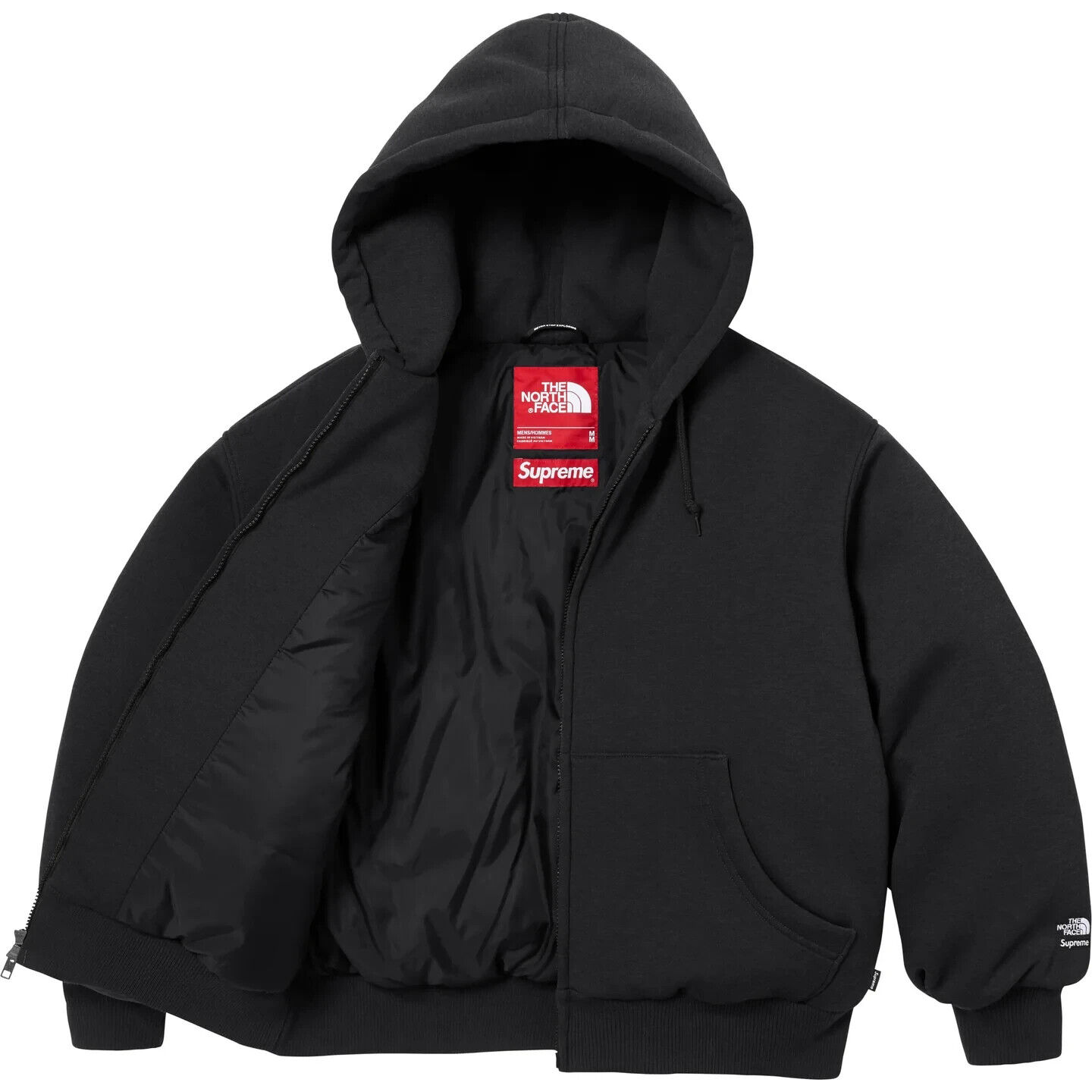 Supreme x The North Face Down Filled Zip Up Hooded Sweatshirt