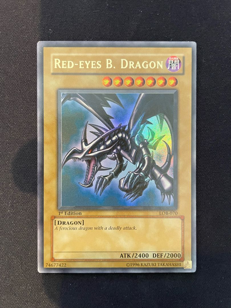 遊戯王 真紅眼の黒竜 英語 北米 LOB 1st Glossy ウルトラ 1枚の通販