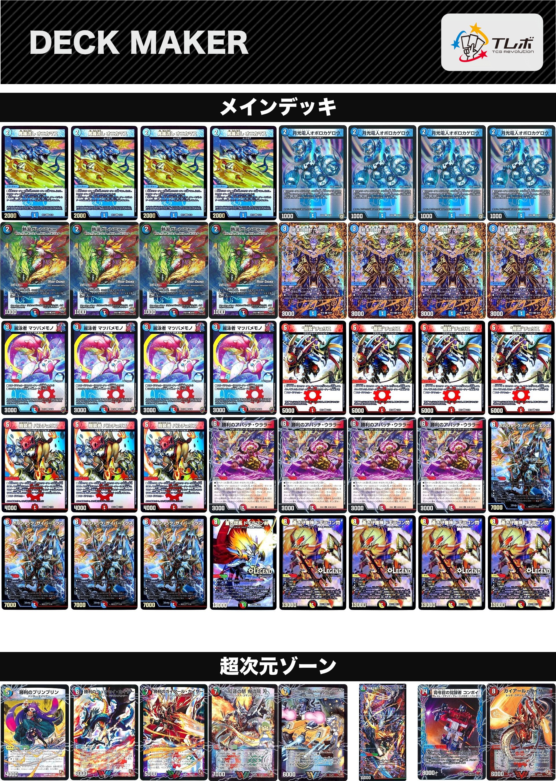 デュエルマスターズ 赤青閃 デッキレシピ詳細 | ガチまとめ