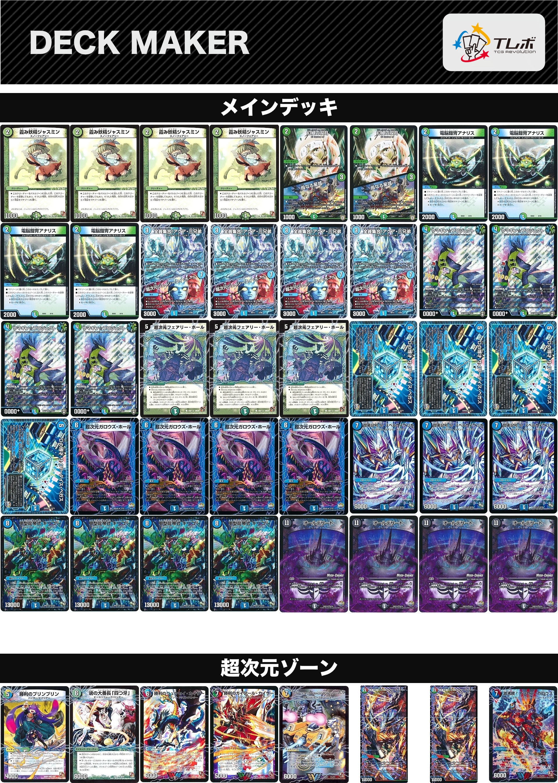 デュエルマスターズ 超次元キリコデリート デッキレシピ詳細 | ガチまとめ