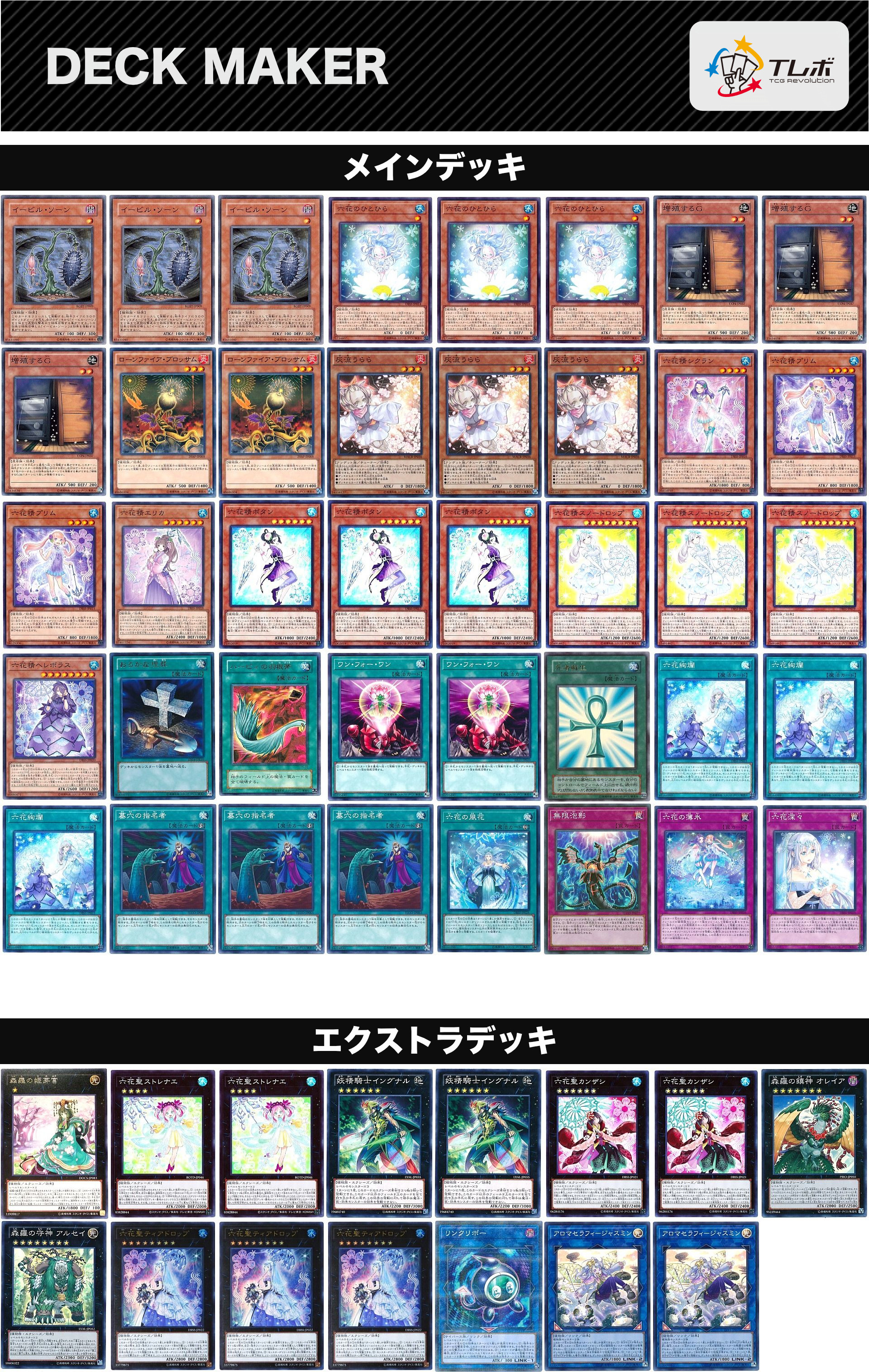 遊戯王 六花 テーマ解説用デッキレシピ デッキレシピ詳細 | ガチまとめ