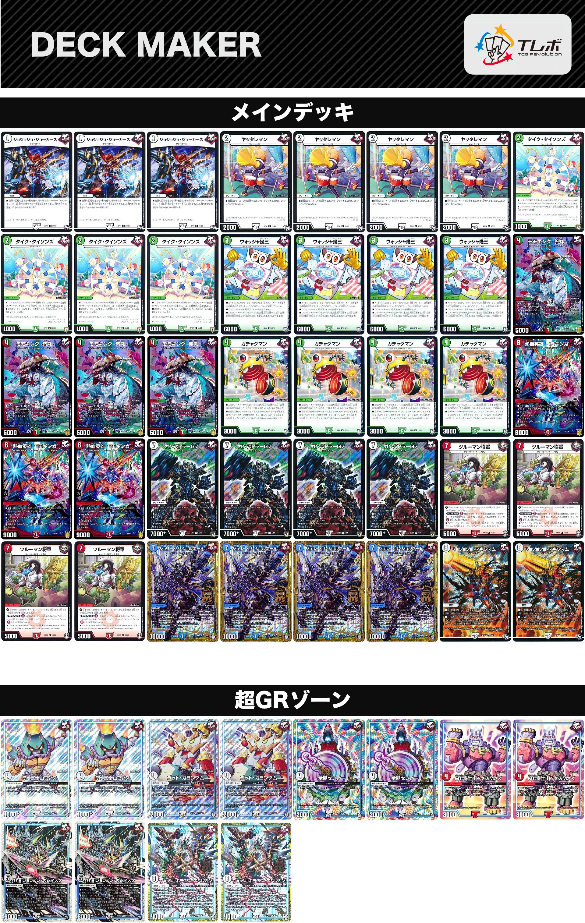 デュエルマスターズ 赤青緑ジョーカーズ デッキレシピ詳細 | ガチまとめ