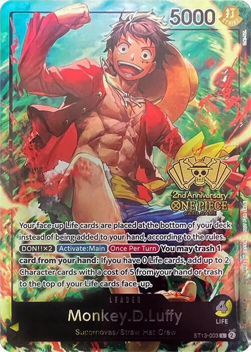Monkey.D.Luffy [2nd Anniversary] ST13-003 Prices | One Piece Ultra
