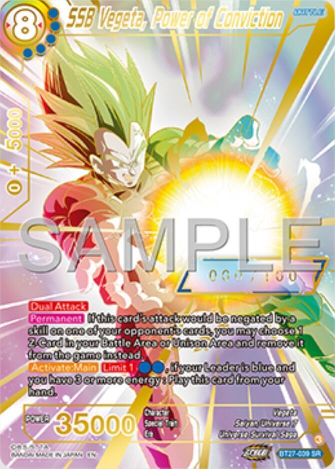 SSB Vegeta, Power of Conviction [Serial] BT27-039 Prices | Dragon