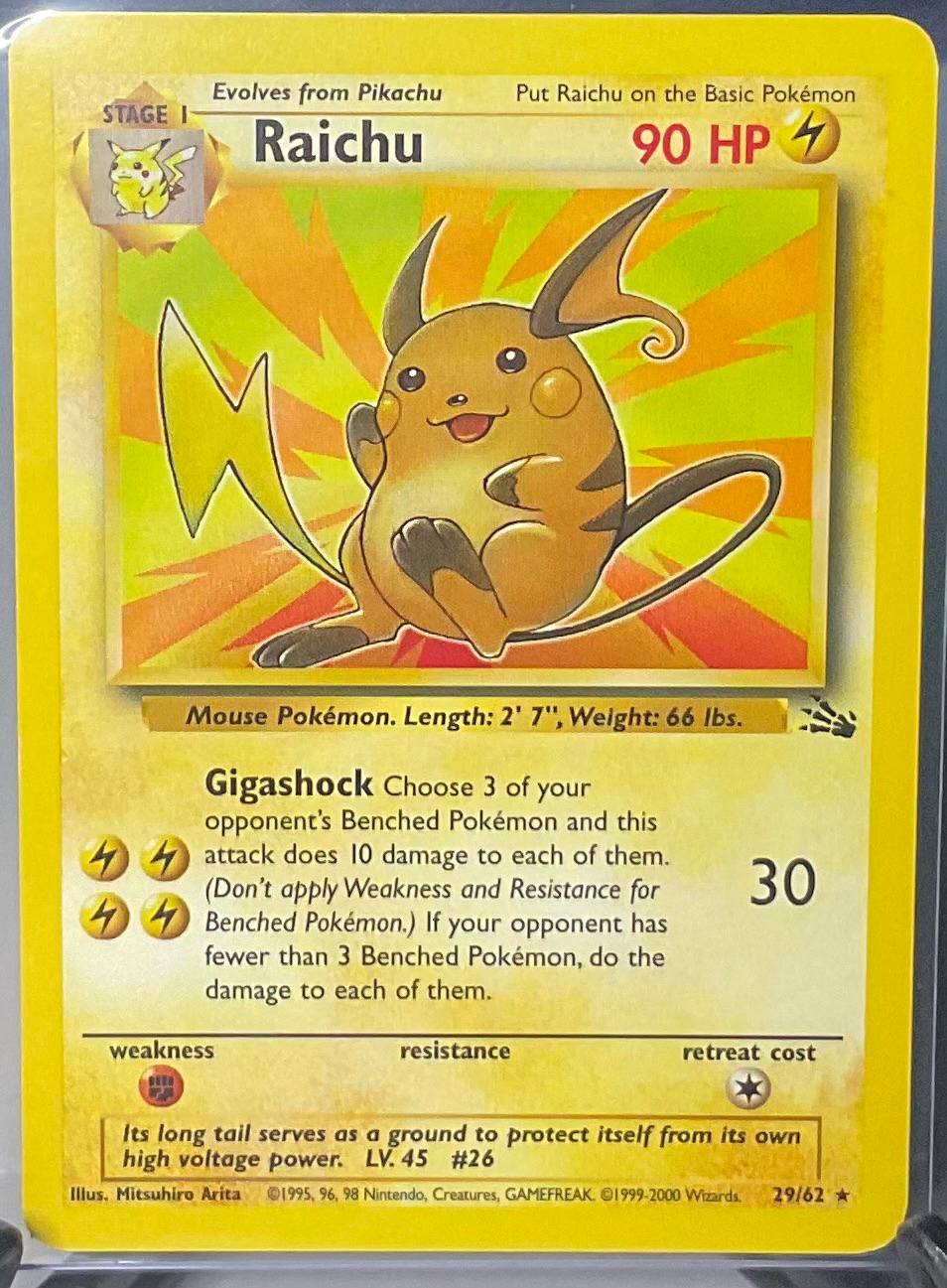 Raichu [1999-2000] #29 Prices | Pokemon Fossil | Pokemon Cards