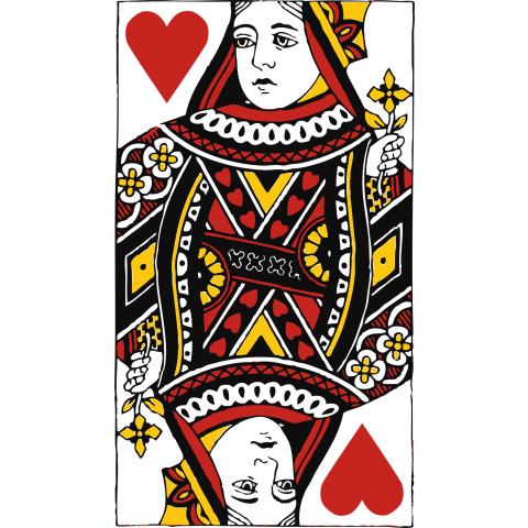 トランプ(ハートのQueen)|デザインTシャツ通販【Tシャツトリニティ】