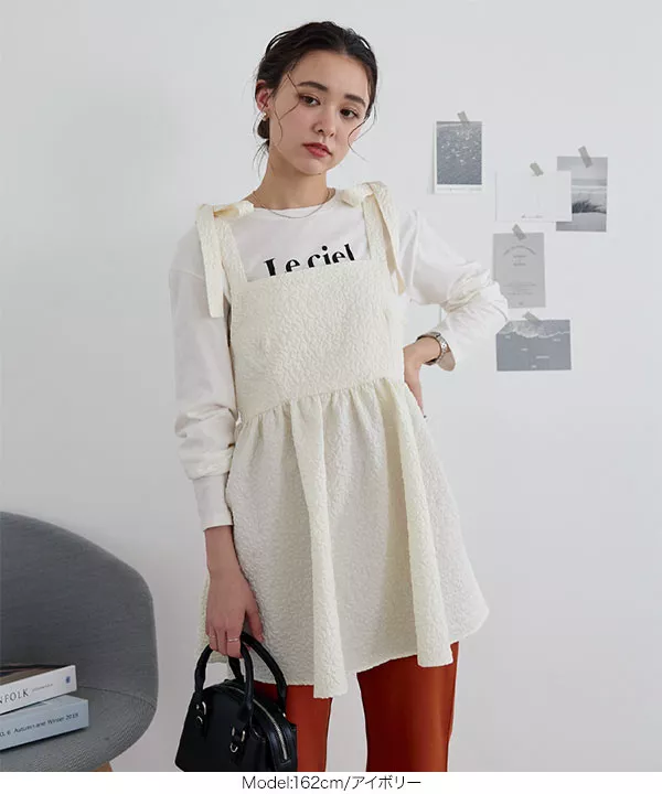 ぽこぽこショルダーリボンキャミブラウス [C6634] - レディース