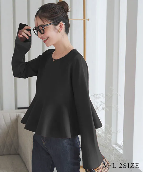 フレアスリーブペプラムニット [C7352] | SALE！ - レディース