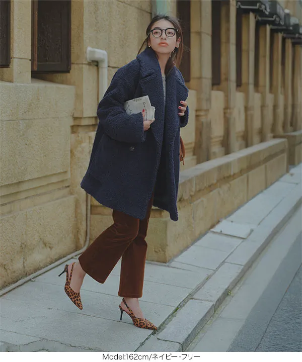 ビッグカラーボアコート [K1392] - レディースファッション通販 神戸