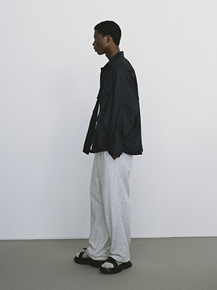 COMOLI / コモリ | バンドカラーシャツ - Sax Stripe | 通販 - 正規