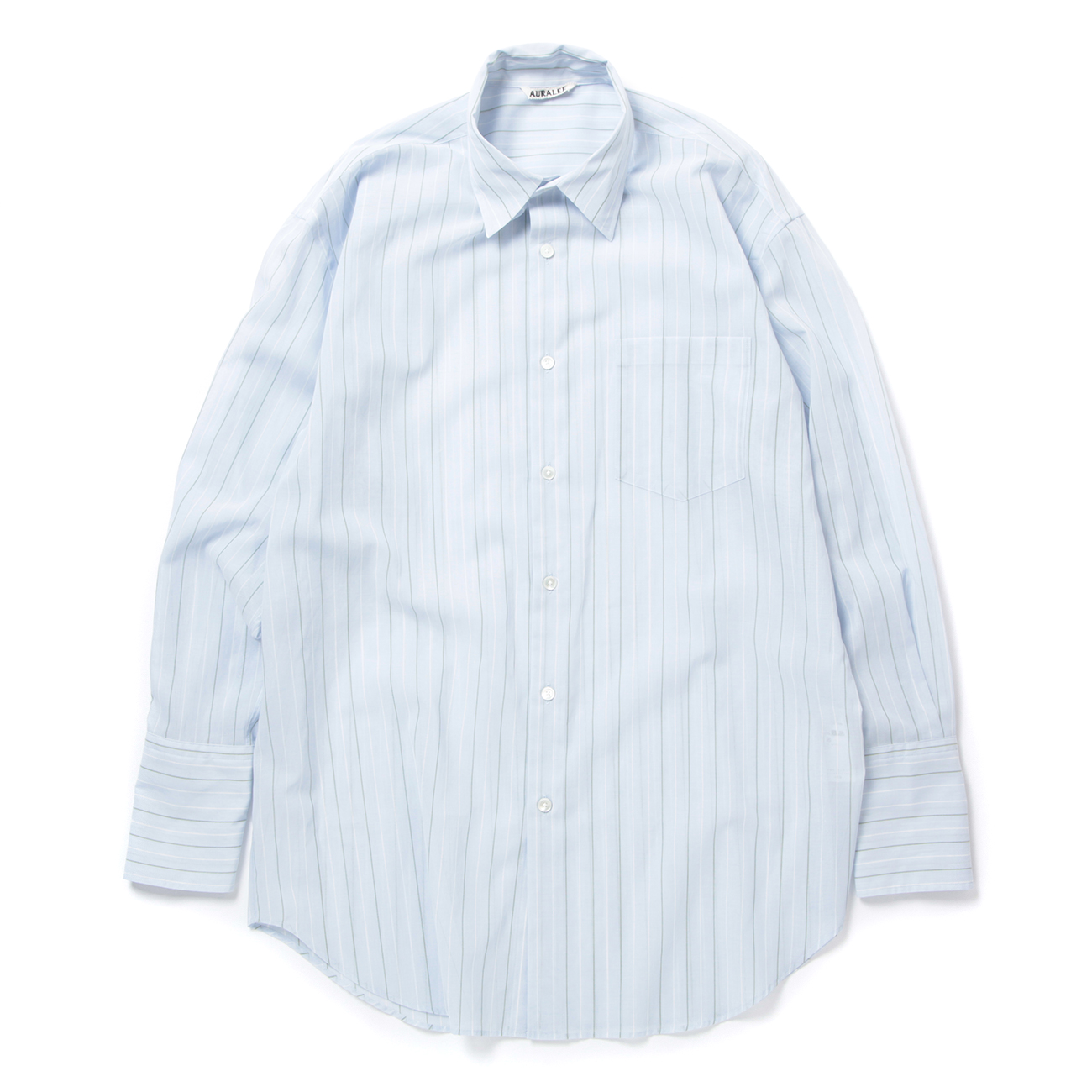 AURALEE / オーラリー | HARD TWIST FINX ORGANDY STRIPE SHIRT