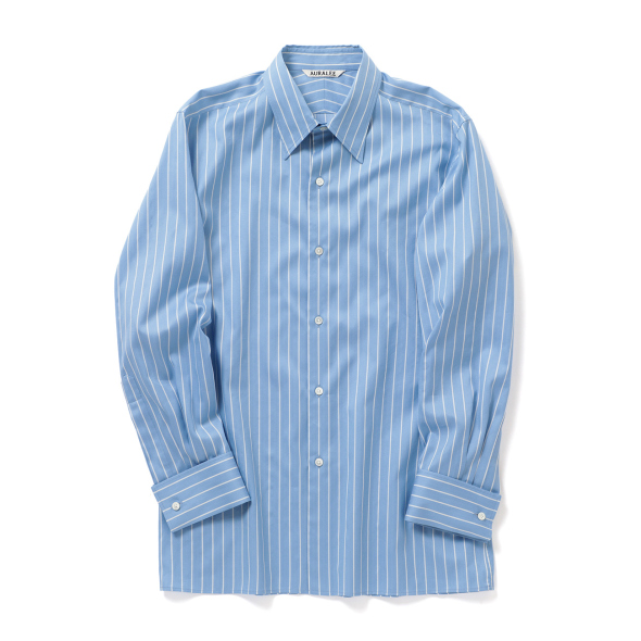 AURALEE / オーラリー | COTTON SILK STRIPE DOUBLE-CUFF SHIRT