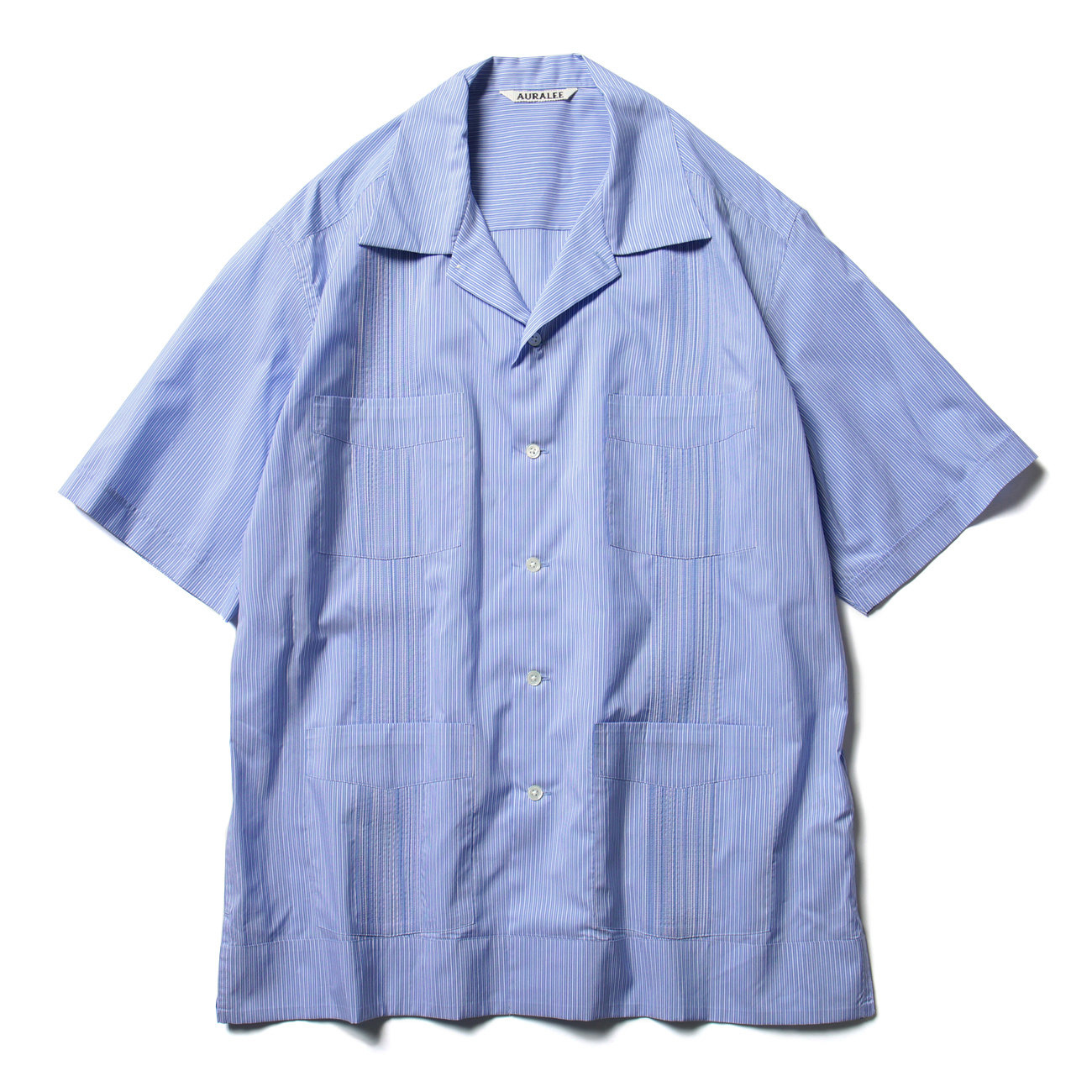 AURALEE / オーラリー | FINX SILK STRIPE CUBA SHIRTS (メンズ