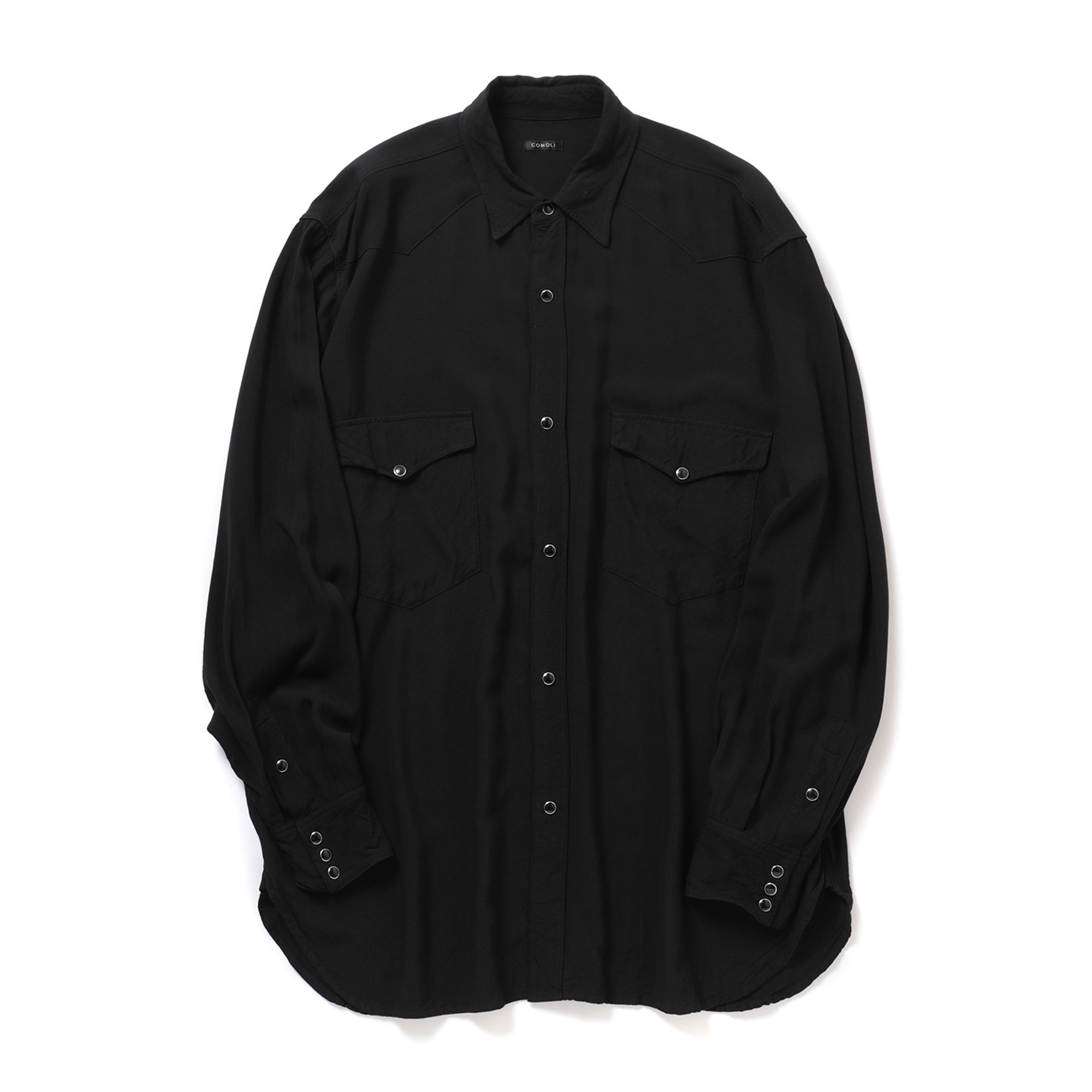 COMOLI / コモリ | レーヨン ウエスタンシャツ - Black | 通販 - 正規