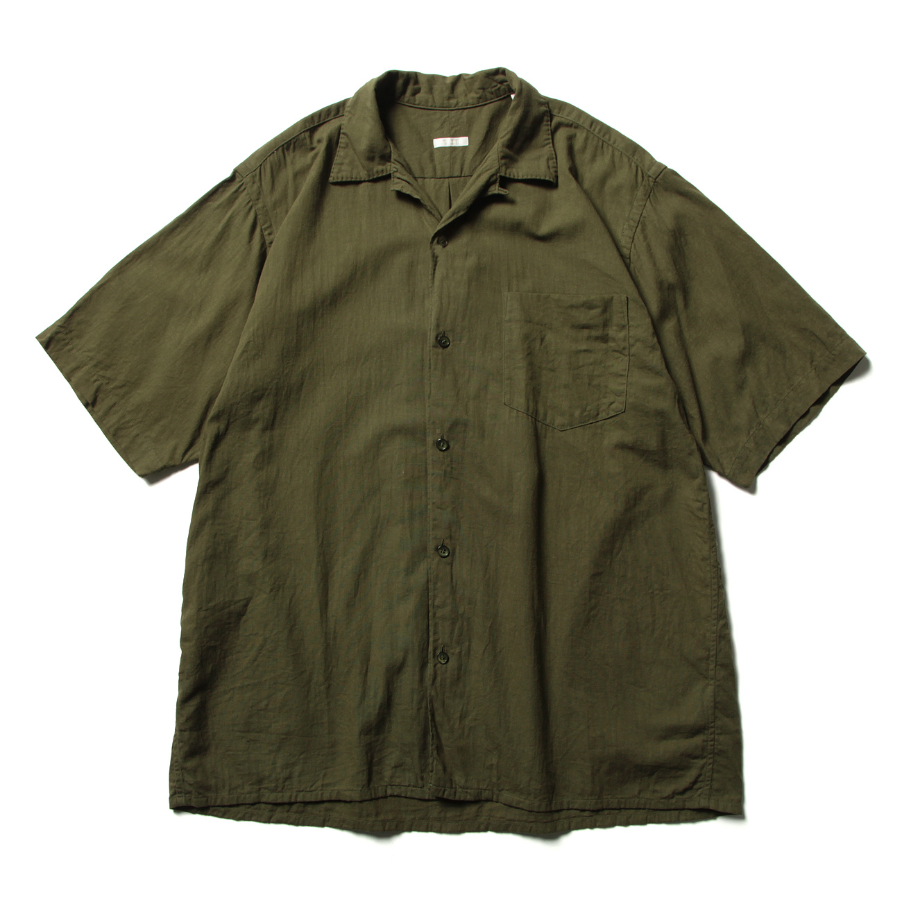 COMOLI / コモリ | ベタシャン オープンカラーシャツ - Olive | 通販