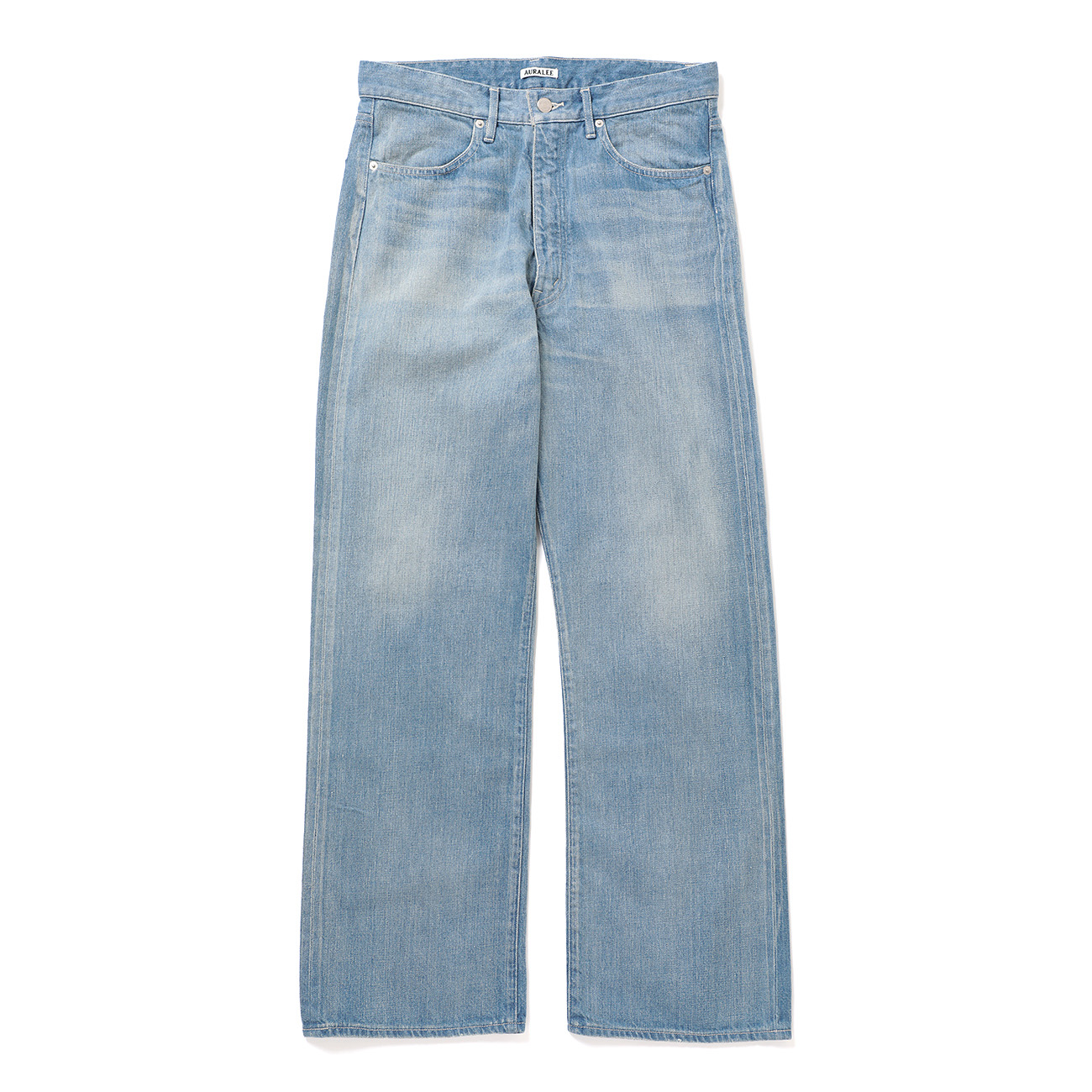 AURALEE / オーラリー | SELVEDGE FADED LIGHT DENIM PANTS (メンズ