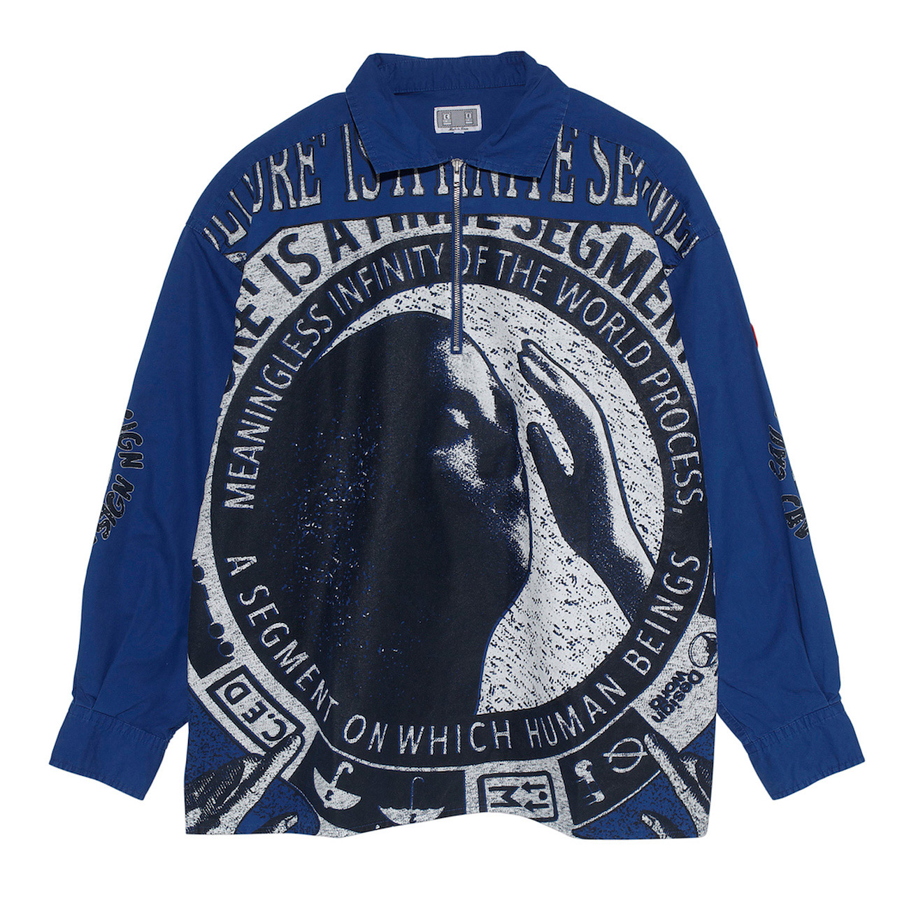 C.E / シーイー | HALF ZIP BIG SHIRT - Blue | 通販 - 正規取扱店