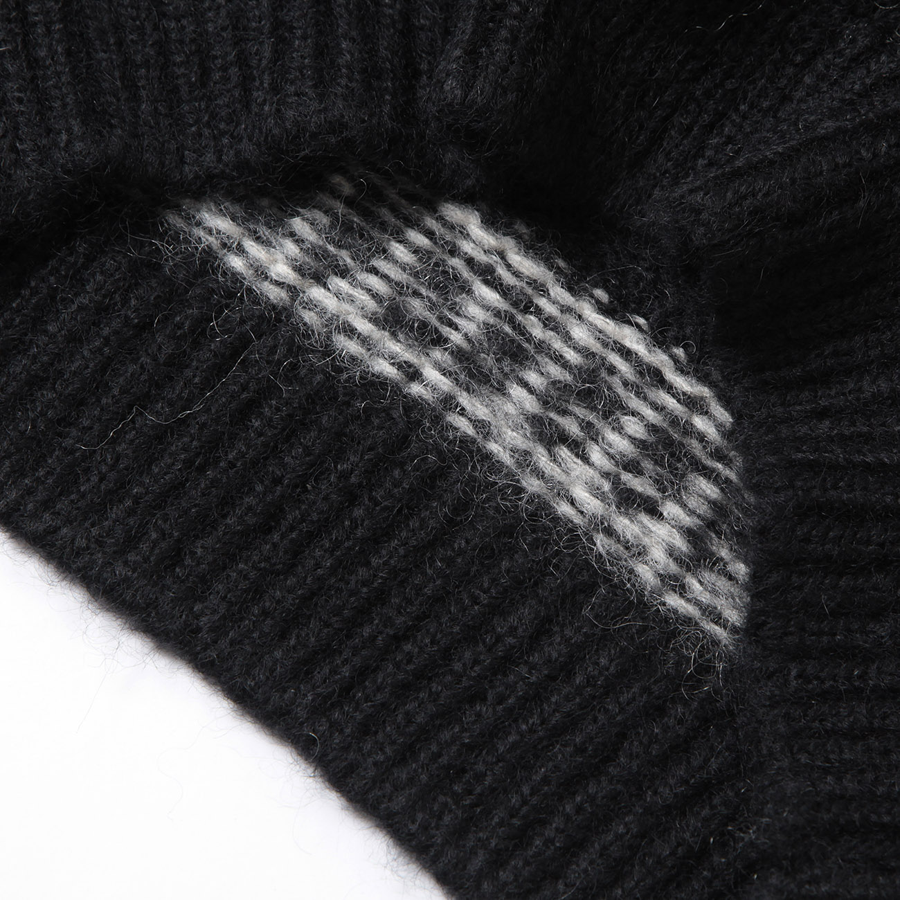 BATONER / バトナー | MOHAIR NORDIC CREW NECK (メンズ) - Black