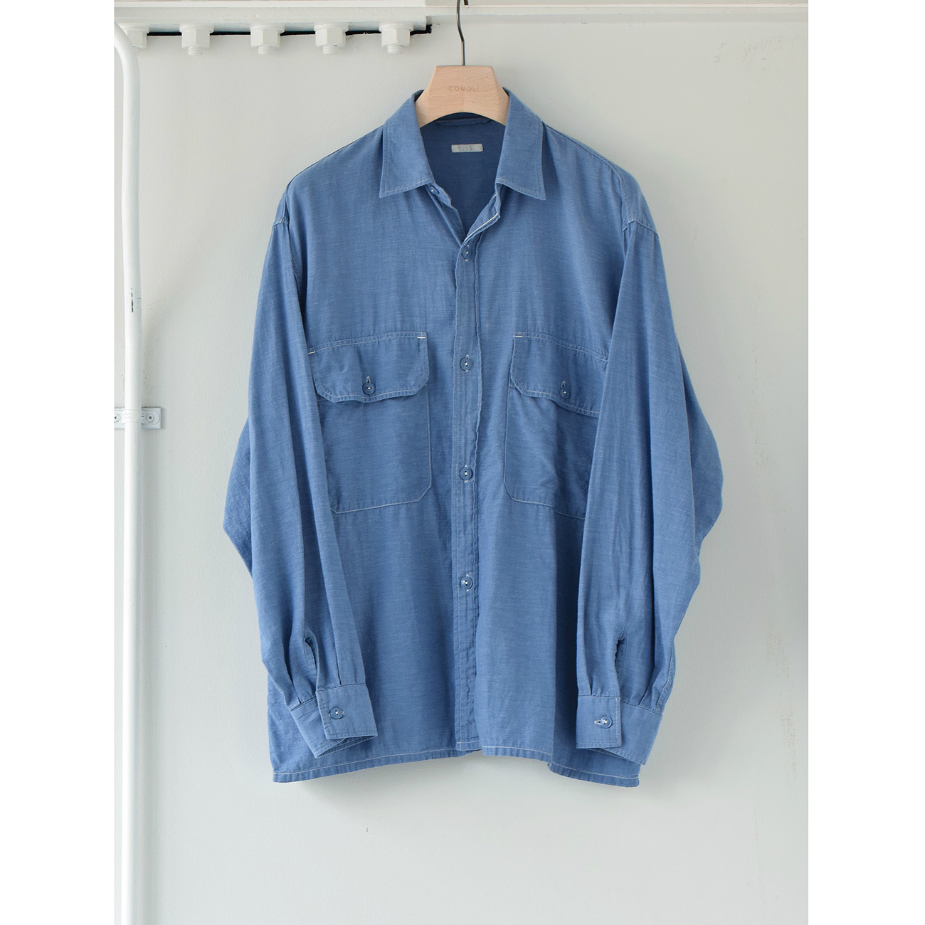 COMOLI / コモリ | ベタシャン CPOシャツ - Sax | 通販 - 正規取扱店