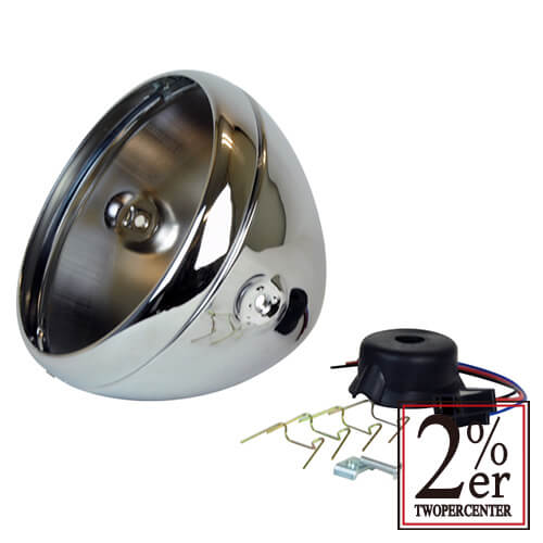 7インチルーカスタイプヘッドライトケース クローム / 2％er