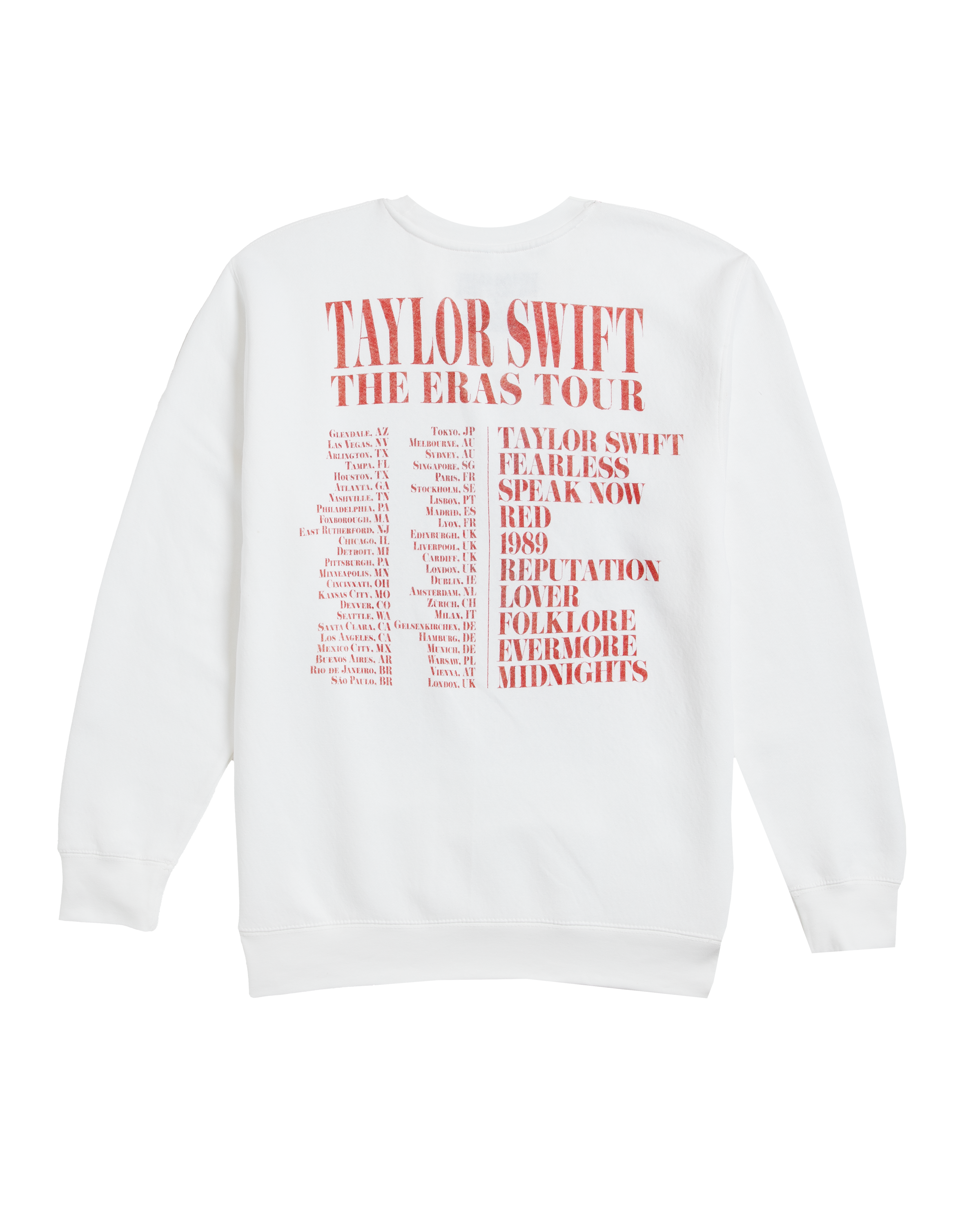 Taylor Swift | The Eras Tour Photo White Crewneck – Taylor Swift