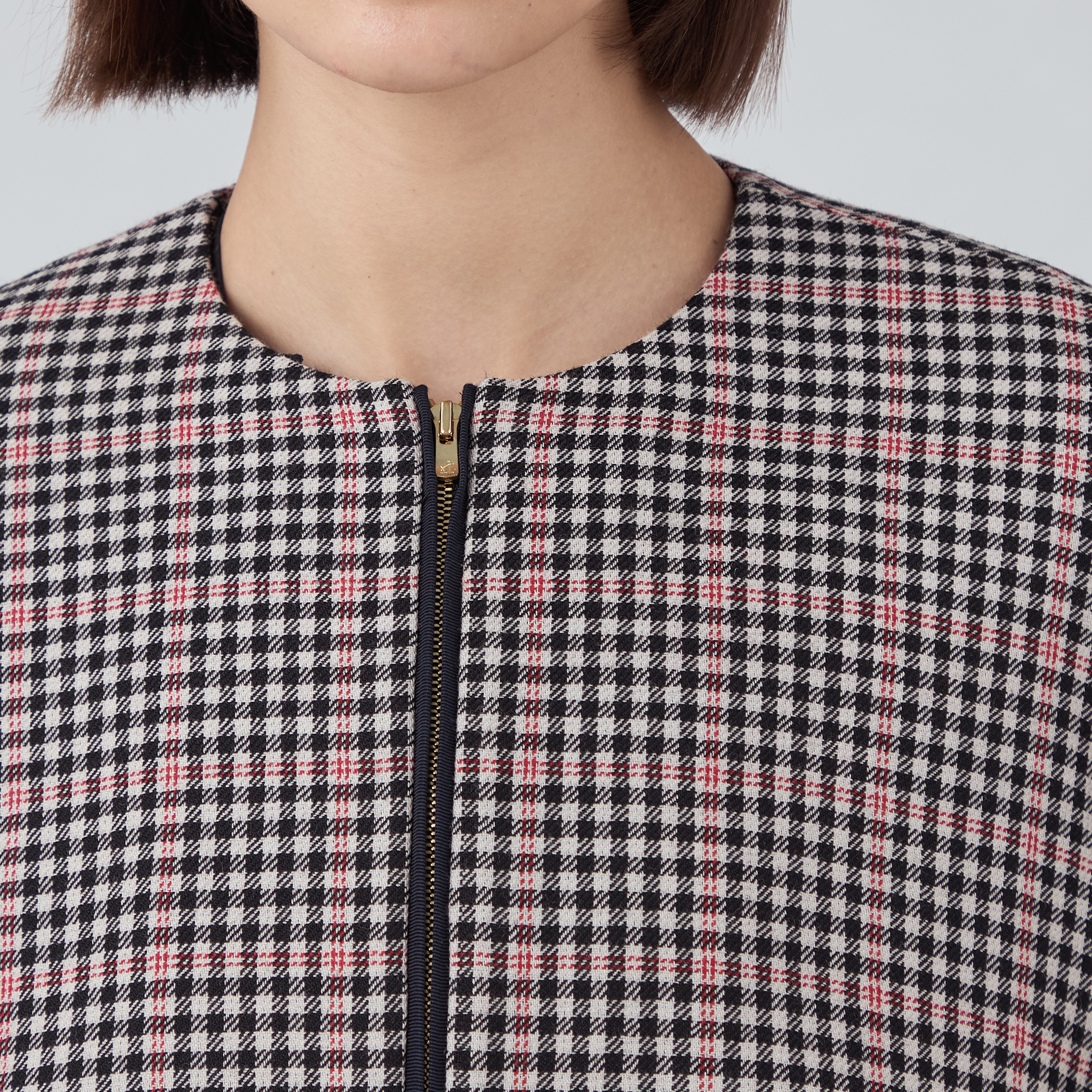 タッターギンガムリバー ジップアップブルゾン｜トゥモローランド 公式通販