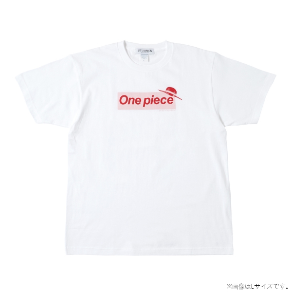 ワンピース】福岡店10周年記念 ロゴ Tシャツ ホワイト×ピンク XL