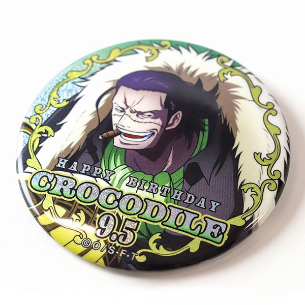 ワンピース】ハッピーバースデーホログラム缶バッジ［9.5 クロコダイル