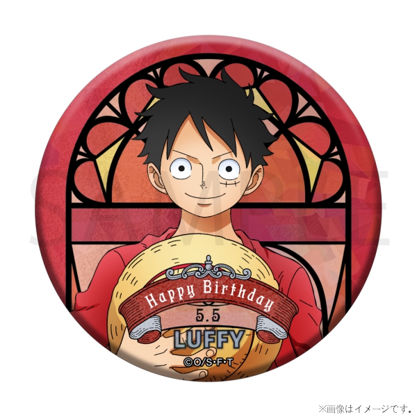 ワンピース】ワンピース HBDステンドグラス風ホログラム缶バッジ[5.5