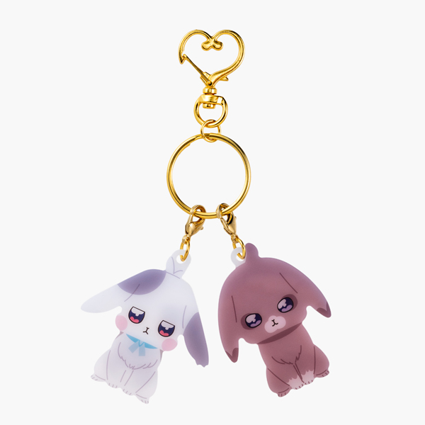 わんだふるぷりきゅあ！】ツインキーホルダー（大福＆悟の兎姿）: 雑貨