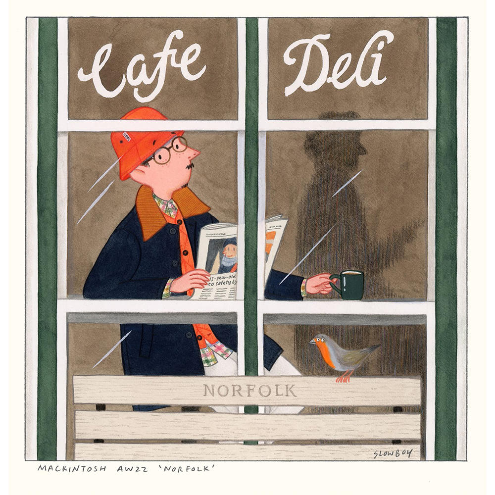 直筆サイン入り 複製原画】MACIKINTOSH AW22「St．NORFALK」Mr.Slowboy