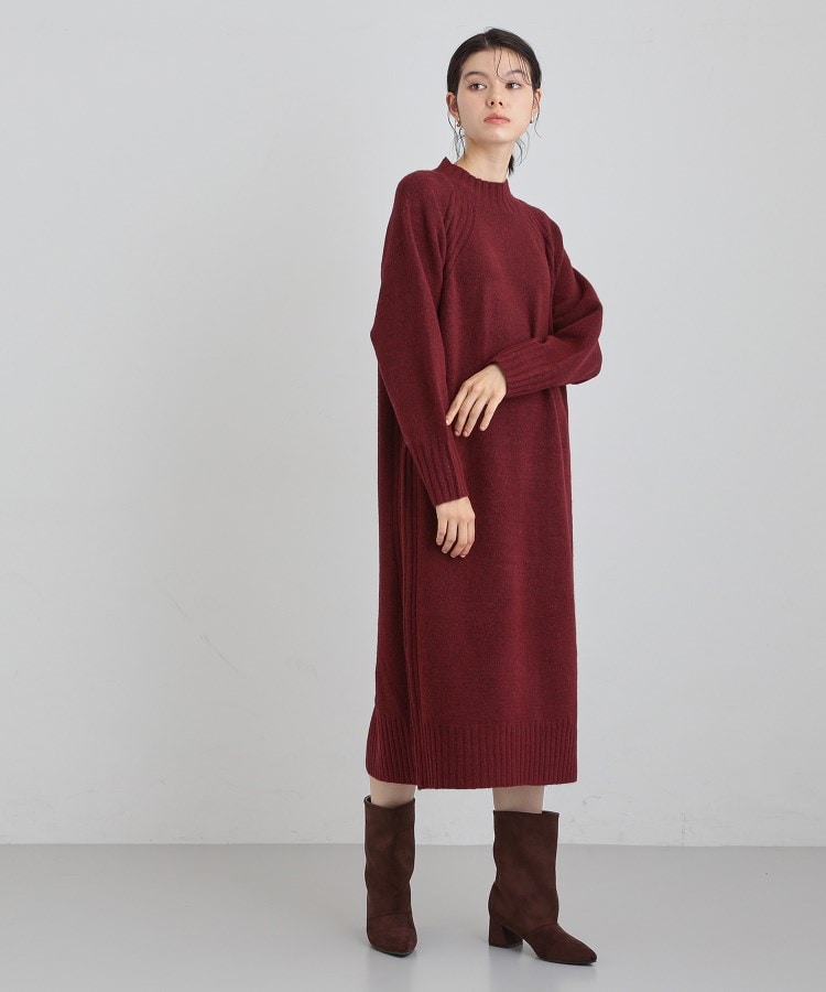 ウール混杢調ハイネックワンピース（マキシ・ロングワンピース） | THE
