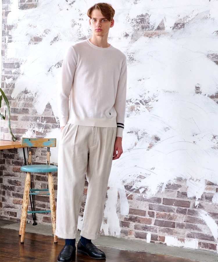 カシミヤ100%】ピュアカシミヤクルーネックニット（ニット/セーター