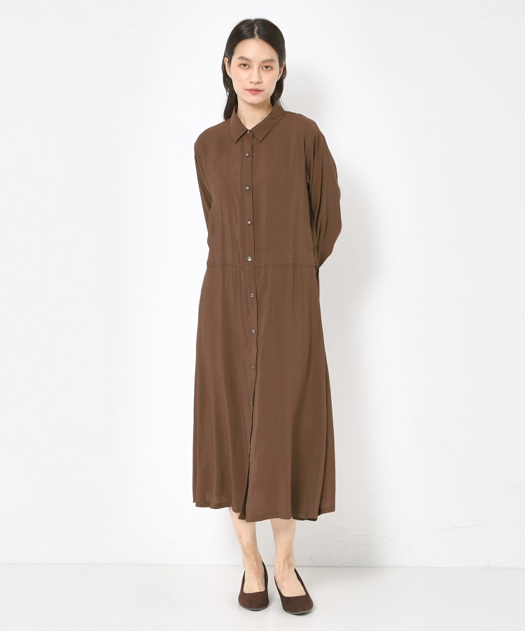 洗える】秋色シャツワンピース（マキシ・ロングワンピース） | poushal