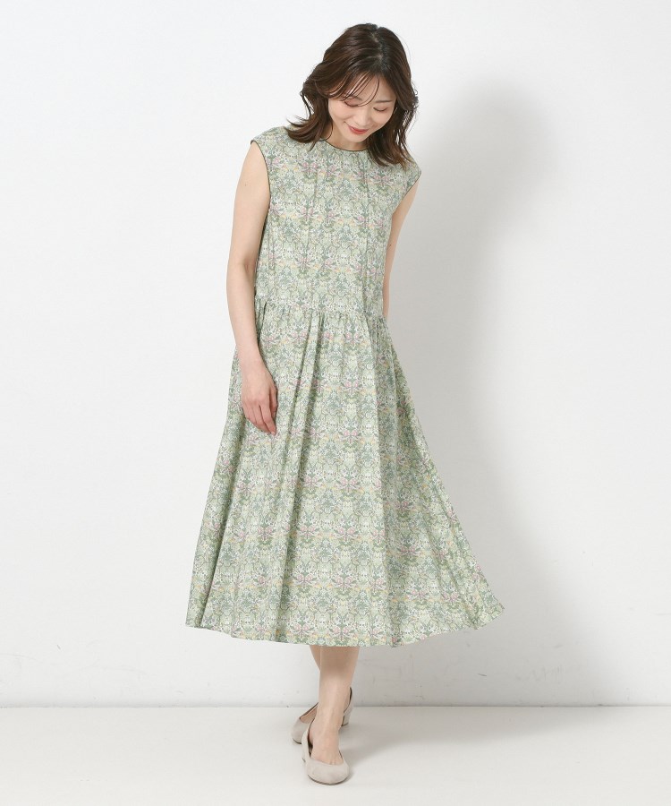 リバティプリント】ストロベリーシーフ ワンピース（ミドルワンピース