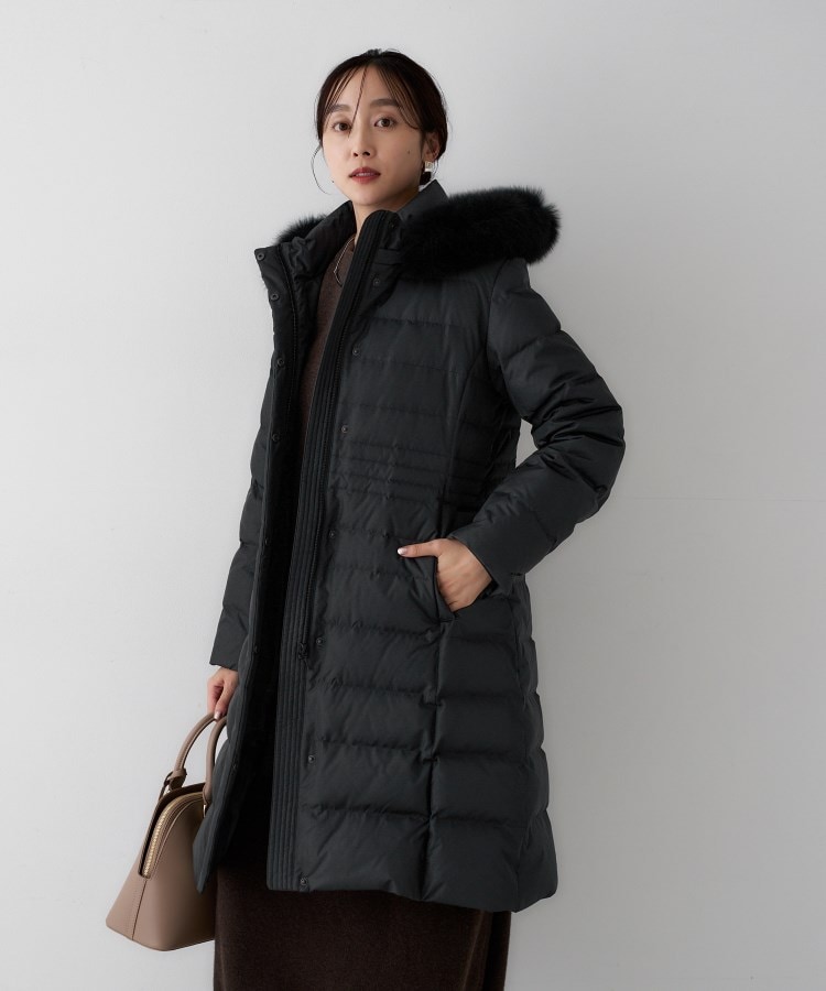 はっ水機能/フード取り外し可/防寒】ロングダウンコート（ダウン