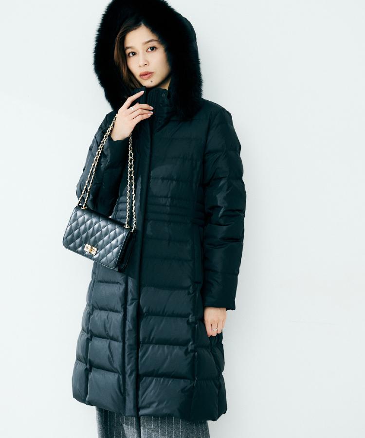 はっ水機能/フード取り外し可/防寒】ロングダウンコート（ダウン