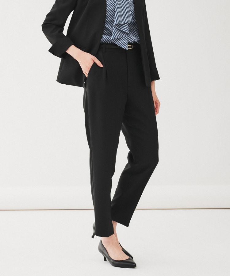 洗える通勤スーツ】レジェールギャバ ストレッチテーパードパンツ