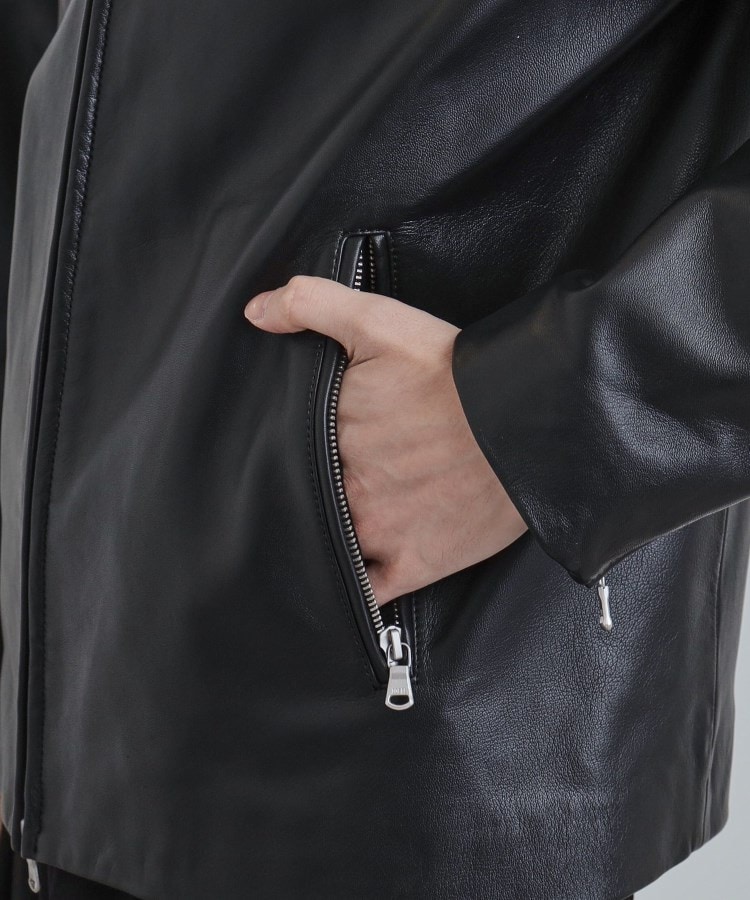 本革】ラムレザーシングルライダース（ライダースジャケット） | tk