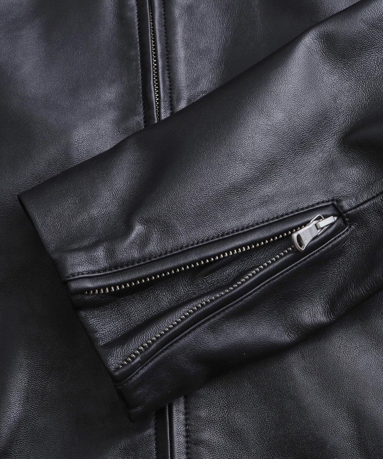 本革】ラムレザーシングルライダース（ライダースジャケット） | tk