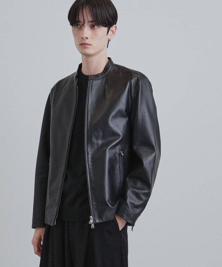 本革】ラムレザーシングルライダース（ライダースジャケット） | tk